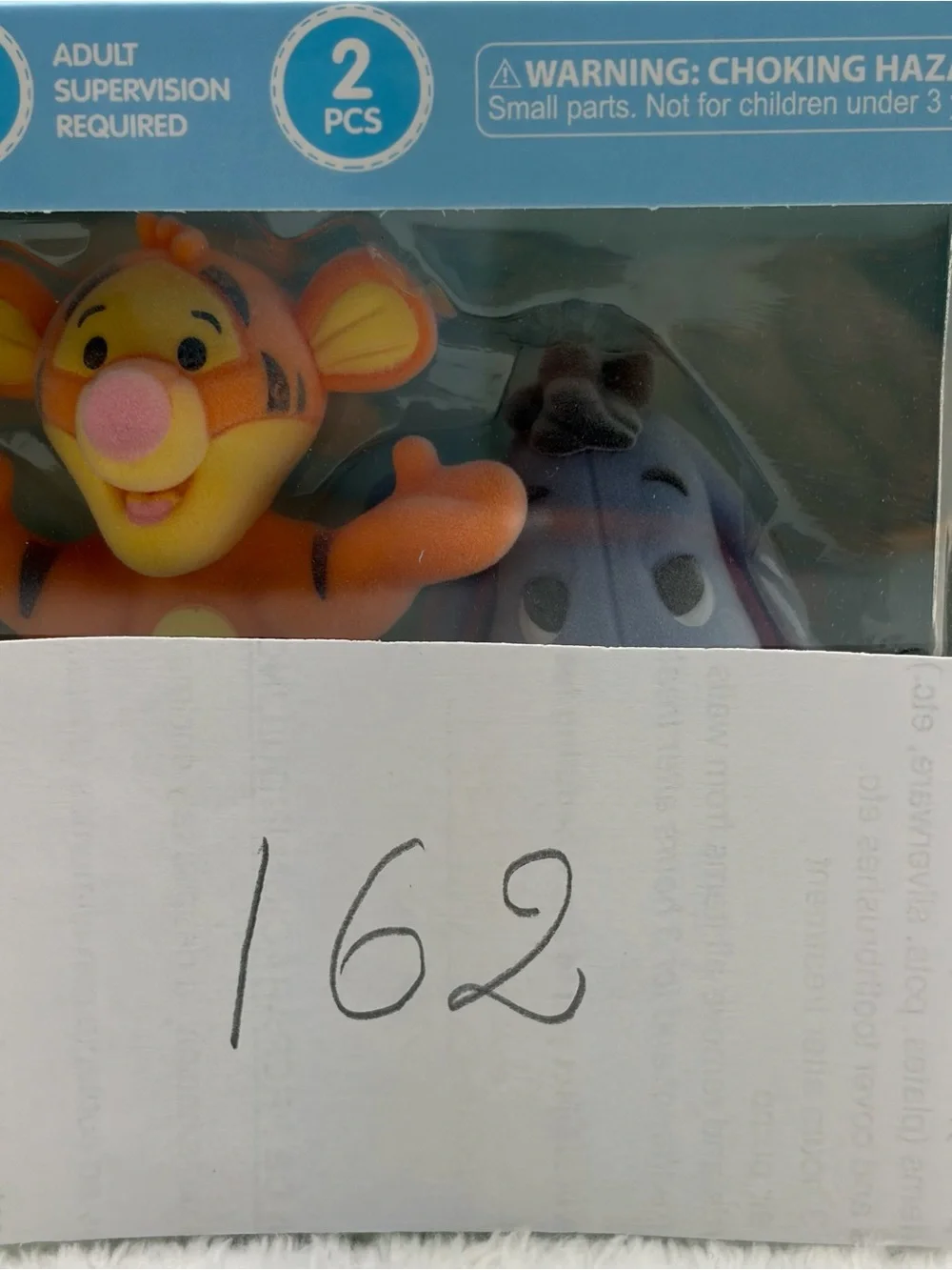 Disney Winnie The Pooh Tigger & Eeyore Flocked Figures 2 PCS New